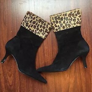 BP Leather Booties With fur